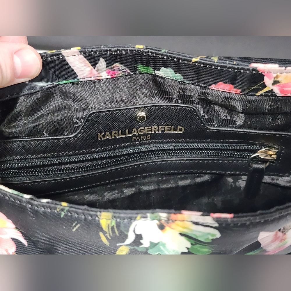 Karl Lagerfeld Black Floral Women's Bag - Picture 9 of 15